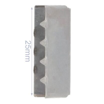 Dof metalen eindstuk voor tassenband 25mm