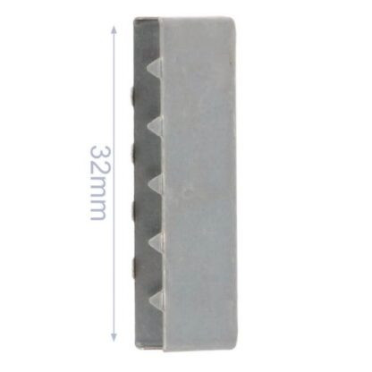 Dof metalen eindstuk voor tassenband 32mm
