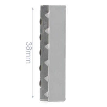 Dof metalen eindstuk voor tassenband 38mm