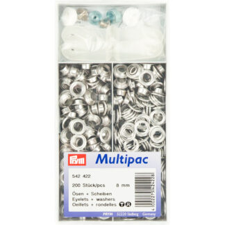 Prym Ringen met schijven 8mm zilver 200stuks