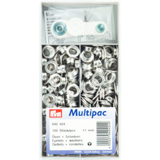Prym Ringen met schijven 11mm zilver 120stuks