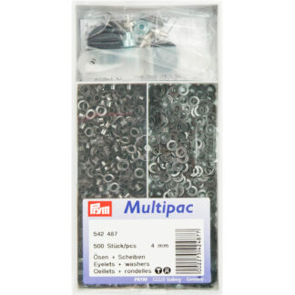 Prym Ringen met schijven 4mm zwart - 500st