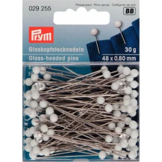 Prym Glaskopspelden 48x0,80mm zilver 30gram