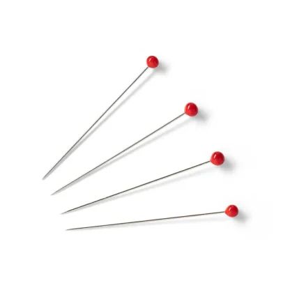 Prym super fine glaskopspelden verenstaaldraad 35x0,40mm rood 5gram - Afbeelding 2