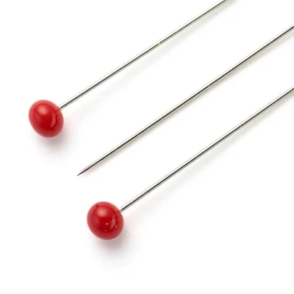 Prym super fine glaskopspelden verenstaaldraad 35x0,40mm rood 5gram - Afbeelding 3