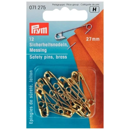Prym Veiligheidsspelden 27mm goud - 12stuks