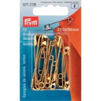 Prym Veiligheidsspelden assortiment 27-38-50mm goud - 12stuks
