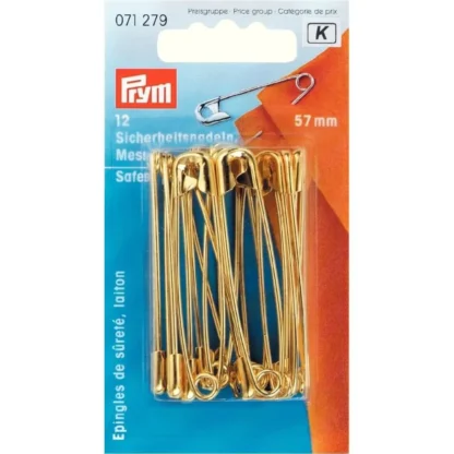 Prym Veiligheidsspelden 57mm goud - 12stuks
