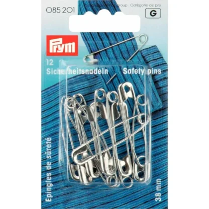Prym Veiligheidsspelden staal 38mm zilver - 12stuks