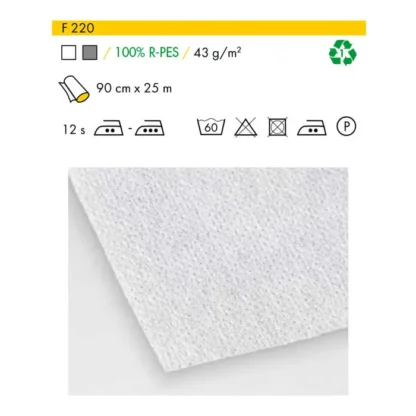 Vlieseline Tussenvoering F220 plakbaar 90cm wit - Afbeelding 2