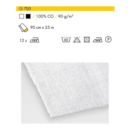 Vlieseline Tussenvoering G700 geweven 90cm wit - Afbeelding 2