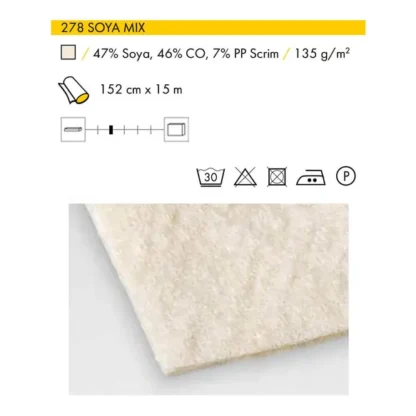 Vlieseline Volumevlies 278 Soya-Mix naaibaar 152cm beige - Afbeelding 2