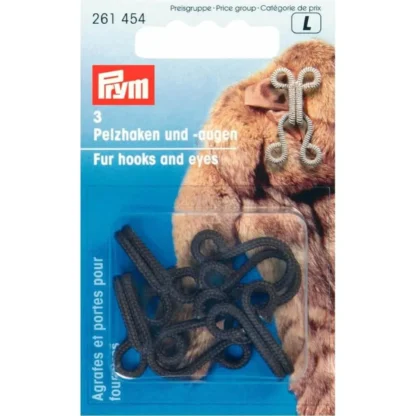 Prym Bonthaken en bontogen bruin - 3stuks
