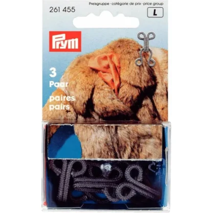 Prym Bonthaken en bontogen grijs - 3stuks