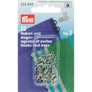 Prym Haken en ogen nr.1 zilver - 12paar