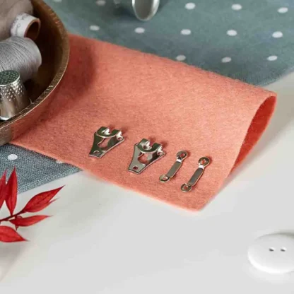 Prym Broek- en rokhaken met staven 9mm zilver - 2paar - Afbeelding 2
