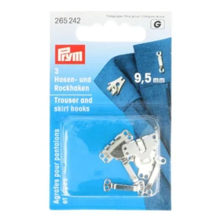 Prym Broek- en rokhaken met staven 9.5mm zilver - 3paar