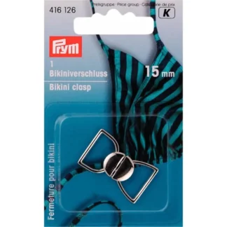 Prym Bikini-ceintuursluiting staal haak 15mm zilver