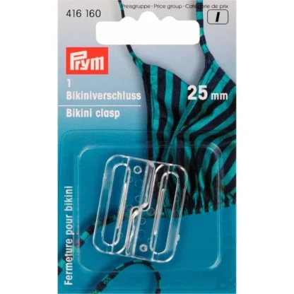 Prym Bikini-ceintuursluiting kunststof haak 25mm transparant