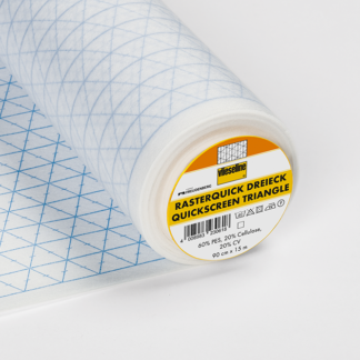 Vlieseline Rasterquick driehoek 90cm blauw