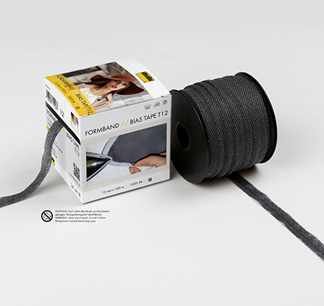 Vlieseline Vormband 12mm zwart 100 meter