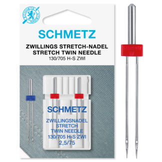 Schmetz Stretch tweeling 2 naalden 2.5-75