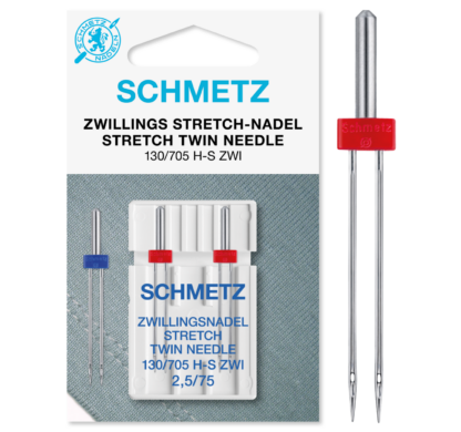 Schmetz Stretch tweeling 2 naalden 2.5-75