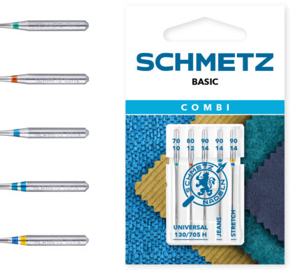 Schmetz combi-box basis 5 naalden universeel-jeans-stretch