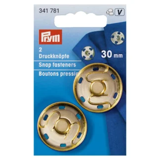 Prym Aannaaidrukknoop messing 30mm goud - 2stuks