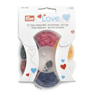 Prym Love Mini drukknopen 9mm - 6 kleuren - 72stuks