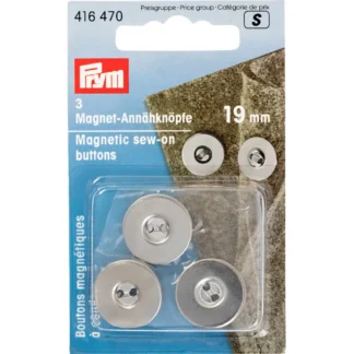 Prym Magneetknopen 19mm zilver - 3stuks