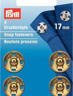 Prym Aannaaidrukknoop messing 17mm goud - 4stuks