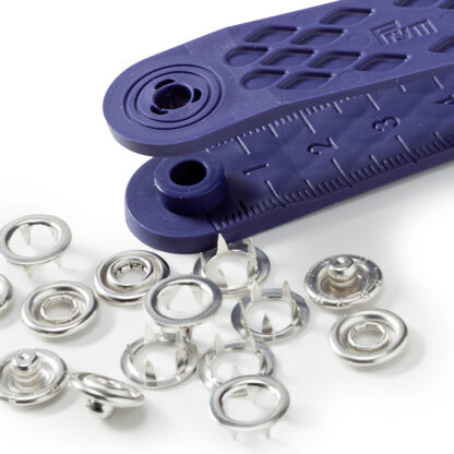 Prym Naaivrijdrukknoop jersey tandring 10mm zilver - 200st - Afbeelding 2