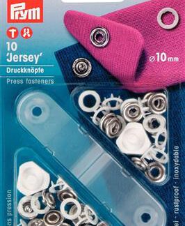 Prym Naaivrijdrukknoop jersey tandring 10mm wit - 10stuks