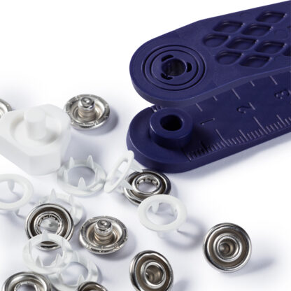 Prym Naaivrijdrukknoop jersey tandring 10mm wit - 10stuks - Afbeelding 3