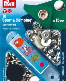 Prym Naaivrijdrukknoop sport camping 15mm zilver - 10stuks