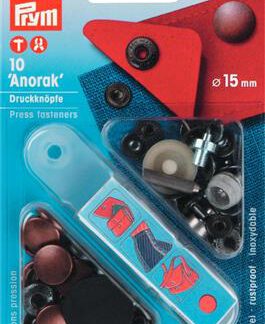 Prym Naaivrijdrukknoop anorak 15mm oud koper - 10stuks