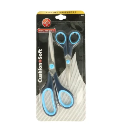 Mundial Scharen set softgrip 1862 21,6+14cm blauw