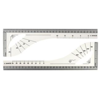 Restyle coupeuse liniaal / tekenhaak 30 cm schaal in cm/inch