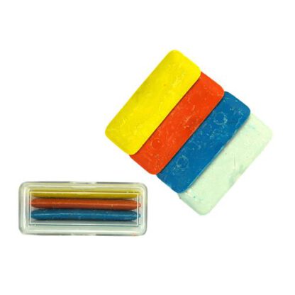 Kleermakerskrijt 4 kleuren in een bewaardoosje