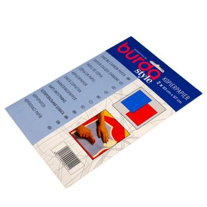 Burda kopieerpapier 83 x 57cm - 1 vel blauw en 1 vel rood - Afbeelding 2