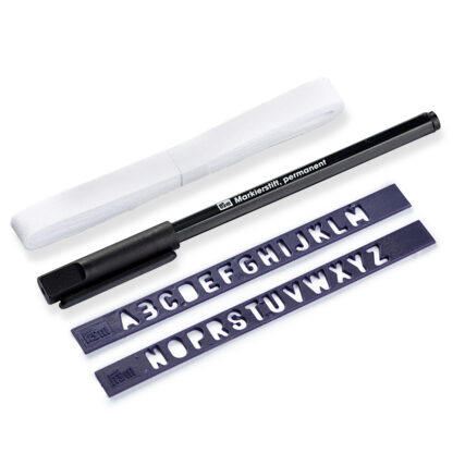 Prym wasmarkeerset met strijkbaarband, pen en beletteringstencils - Afbeelding 2